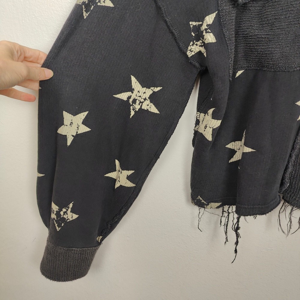 Vintage Havana Shacket Womens Large‎ Star Print Button Front Crop Jacket Top - Picture 5 of 8
